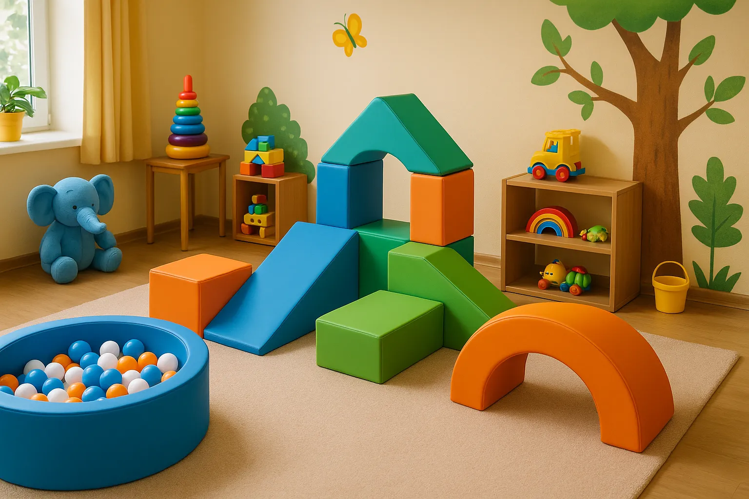 Detský kútik z penového nábytku